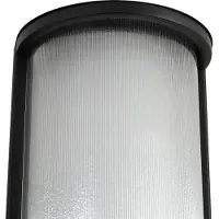 LINDBY utendørs LED-vegglampe Calvik, svart, riflet, IP44