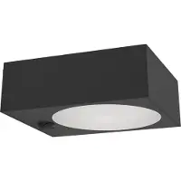 Eglo Darfano solcelledrevet LED-vegglampe for utendørs bruk, svart, bredde 14 cm