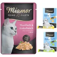 Miamor Økonomipakke Fine Filéter i gelè 24 x 100 g - Blandet pakke "Land & hav"