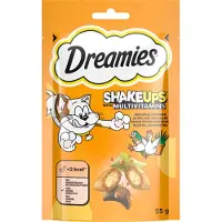 Dreamies Shakeups Multivitamins Snacks - Økonomipakke Fjærkre Picknick (6 x 55 g)
