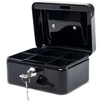 MAUL kasse, svart, mål: (B)152 x (D)125 x (H)81 mm (56101-90)