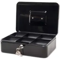 MAUL kasse, svart, mål: (B)250 x (D)191 x (H)88 mm (56113-90)