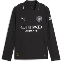 Puma Manchester City 25/26 Long Sleeve Away Jersey Youth, Clothing, Black, 9-10Y