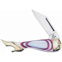 Frost Cutlery Leg Knife Red Swirl MOP