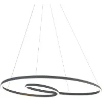 QAZQA Skandinavisk pendellampe svart 110 cm inkl. LED 3-trinns dimbar - Circuit