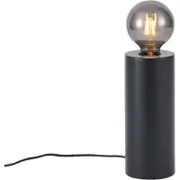 QAZQA Moderne bordlampe svart 24 cm - Cylinder
