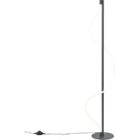 QAZQA Moderne gulvlampe svart inkl. LED 3-trinns dimbar - Twirl