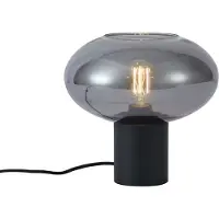 QAZQA Design bordlampe svart med røykglass - Umbrella
