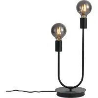 QAZQA Art Deco bordlampe svart 2 lys - Tuning