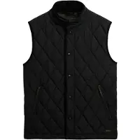 Superdry for man. M5012273A Black quilted waistcoat (L), Casual, Recycled Polister, Sustainable