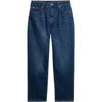 Superdry for woman. W7011259A Jeans Mid Rise Straight dark blue (32/32), Casual, Cotton, Denim
