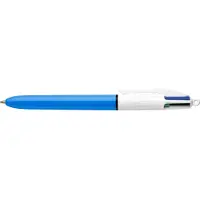 BIC 4 Colours Grip - 4-fargekulepenn - svart, rød, blå, grønn - 1 mm - medium - retraktil (en pakke 12)
