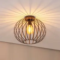 Argon Taklampe Cruce, mørkebrun, stål, Ø 40 cm
