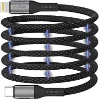 MaXlife MXUC-11 magnetisk USB-C / Lightning-kabel - 1m, 27W - Svart