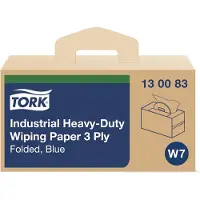 Tork Aftørringsklud W7 Handybox 3-lag Ekstra kraftig 32,4x38,5 cm,200 stk/krt