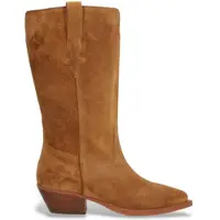 Alpe for woman. 554611 Brown leather Western boots (41), 1 to 3 cm, Zip, Casual