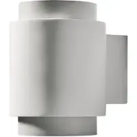 SFORZIN Syme vegglampe, hvit, rund, Ø 11 cm, gips, GX53