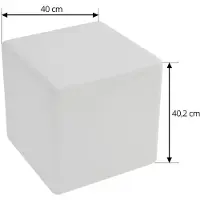 LINDBY Akku-LED-utelampe Cubara, RGB, kube, plast