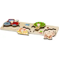 Haba Puslespill - 4 Brikker - Tre - Gård - - OneSize - Puslespill