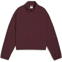 Puma HER Relaxed Half-Zip Crew Women, Women, Ruby Shimmer, XL