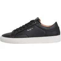 Pepe Jeans for man. PMS00048 Trainers Joe Basic black (46), Fabric, Flat, Laces, Casual