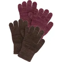 CeLaVi Hansker - Ull/Polyester stoff - 2-pack - Mellow Mauve m. - - 7-12 år (122-152) - Handsker