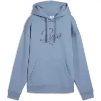 Puma Essentials Script Comfort Hoodie Women, Clothing, Cool Blue, L
