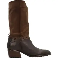 Hispanitas for woman. PHI254298 Brown Verona Leather Boots (37), 3 to 5 cm, None, Casual
