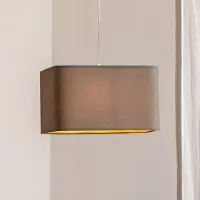 Maco Design Kwadro hengelampe, grå, 40 x 40 cm, velurstoff