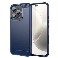 Mtp Products Honor 400 Lite/X70i Børstet TPU-deksel - karbonfiber - blå