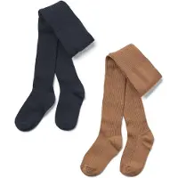 Wheat Strømpebukser - 2-pack - Ull - Noos - Navy - - 74/80 - Strømpebukser
