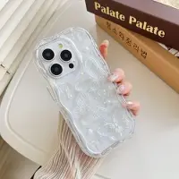 Mtp Products iPhone 14 Pro Max TPU-deksel med sommerfugler og perler - gjennomsiktig