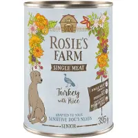Rosie's Farm Single Meat Senior 6 x 395 g - Kalkun og ris