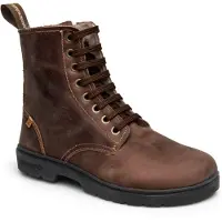El naturalista unisex. 25264C156005_012 Brown leather ankle boots N5264C (42), Flat, Laces, Casual