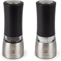 Peugeot Daman Electric, Salt- og pepperkvernsett, Svart, Rustfritt stål, Transparent, Akryl, Rustfritt stål, 160 mm, Frankrike