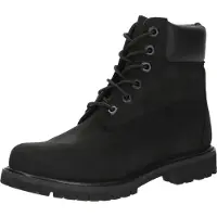 Timberland for woman. TB18658A0011 Leather boots 6 Inch black (41.5 W), Flat, Laces, Casual
