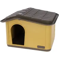 Kerbl Pet kattehus Paola Eco - honning / svart: L 60 x B 51 x H 41 cm
