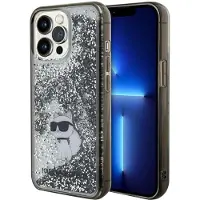 Karl Lagerfeld Liquid Glitter Choupette-etui til iPhone 13 Pro Max - gjennomsiktig