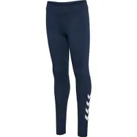 Hummel Leggings - HmlJr - Dress Blue Melert - - 4 år (104) - Leggings