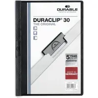 Durable DURACLIP 30 - Klipsfil - for A4 (210 x 297 mm) - kapasitet: 30 ark - svart med transparent frontdeksel