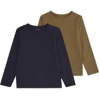 Minymo Genser - 2-pack - Dark Olive - - 3 år (98) - Genser