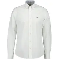 Gant for man. 3230115 Oxford Slim Fit Stretch Shirt white (XL), Casual, Cotton, Classic, Long sleeve