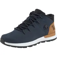 Timberland for man. TB0A5W3Z0191 Sprint Trekker navy lace-up mid-top leather trainers (41), Flat, Laces, Casual, Sport, Outdoor