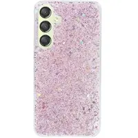 Mtp Products Samsung Galaxy S24+ Glitter Flakes TPU-deksel - Rosa