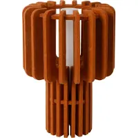 Lucide Bordlampe Rollo, terrakotta, høyde 35 cm, filt/glass/metall