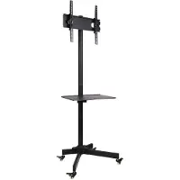 Techly Cart - for flatpanel / AV-utstyr - Svart - Skjermstørrelse: 58,4-139,7 cm (23 tommer-55 tommer)