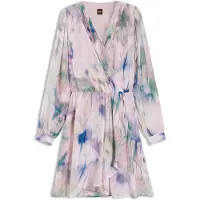 BOSS for woman. 50544021 Denvont multicoloured dress (M), Casual, Multicolor, Viscose, Long sleeve