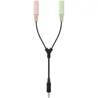 Sinox headset adapter. 0,2m. Sort