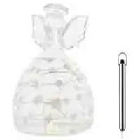 Sirius Home Sweet Christmas Angel, Figur, Gjennomsiktig, Glass, 8 lamper, LED, Batteri