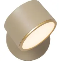 Lucide LED-vegglampe Gian, taupe, bredde 11 cm, metall